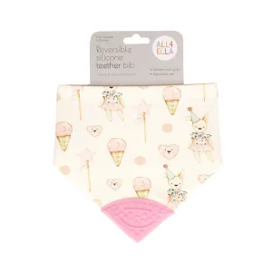 ALL4ELLA Reversible teether bib -Ice Creams & Teddy