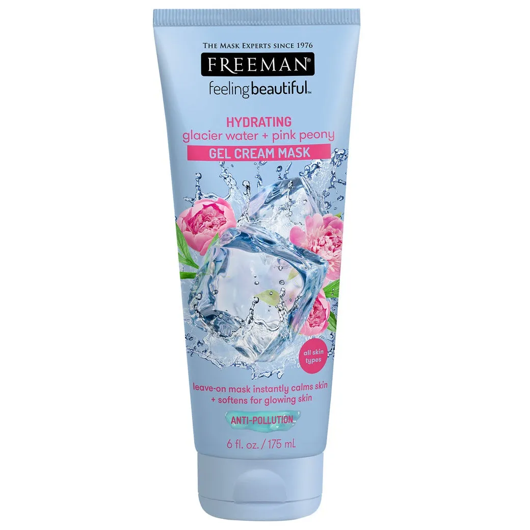 FREEMAN Hydrating Glacier Water   Pink Peony Gel Cream Mask (175 ml)