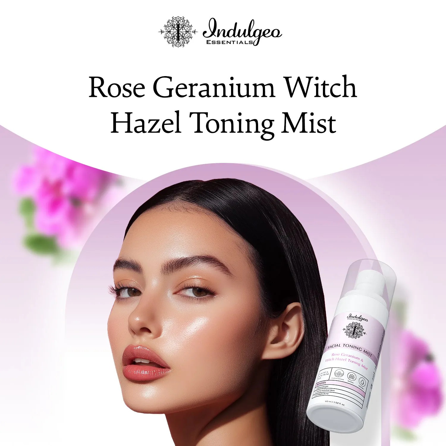 Rose Geranium Witch Hazel Facial Mist/Toner